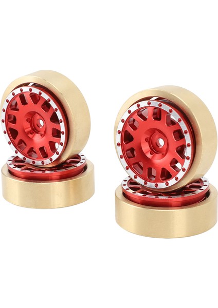 4 Adet Alüminyum Kırmızı Tekerlek Göbeği Cnc Işleme Bakır Karşı Ağırlıklar Için Hobbyplus 1/18 4WD CP18P Rc Araba (Yurt Dışından) modelleri