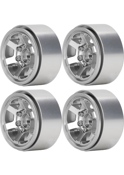 4 Adet 1.9 Inç Rc Beadlock Tekerlek Göbekleri Alüminyum Alaşımlı Cnc Rc Tekerlek Jantları Hub Değiştirme Eksenel SCX10 Için Hsp Gümüş (Yurt Dışından) fırsatları