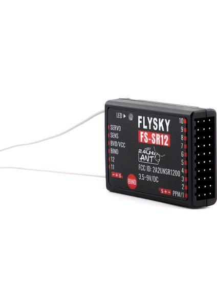 Flysky FS-SR12 Alıcı 12 K 2.4 G Alıcı Için Çift Anten ile Uzaktan Kumanda Sabit Kanat Araba Tekne Robot Modeli Oyuncak Karınca Protokolü Verici Fs-St8 (Yurt Dışından)