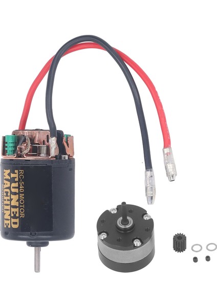 Rc Araba Şanzıman Motor Montajı 540 Fırçalı Motor 1/3 Redüksiyon Planet Dişli Kutusu 15T Dişli 1/10 Rc Paletli Araba 80T (Yurt Dışından) fiyatları