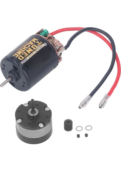 Rc Araba Şanzıman Motor Montajı 540 Fırçalı Motor 1/3 Redüksiyon Planet Dişli Kutusu 15T Dişli 1/10 Rc Paletli Araba 80T (Yurt Dışından) modelleri