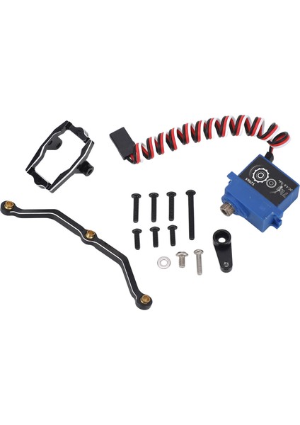 Rc Dijital Servo Alüminyum Alaşımlı Dişli 7kg Servo Motor Kiti Servo Montaj Braketi Kolu Direksiyon Bağlantı Traxxas TRX4M 1/18 Rc Paletli Araba (Yurt Dışından)