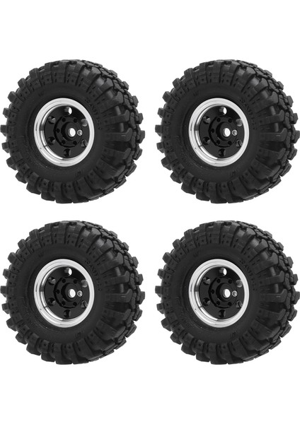 1.0 Beadlock Jant Lastikler 6 Delik Alüminyum Alaşım Rc Beadlock Tekerlek Göbeği 1/24 Rc Paletli Araba Siyah (Yurt Dışından) modelleri