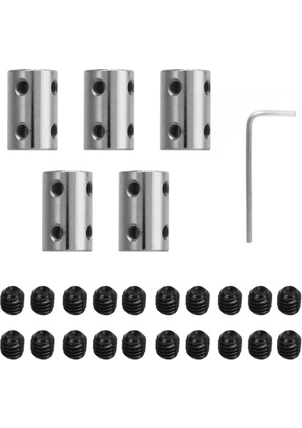 5 Adet Şaft Bağlantı Seti 5‑8mm Motor Bağlantı Parçası 22MM Uzunluk 14MM Çap Bağlantı Konnektörü (Yurt Dışından)