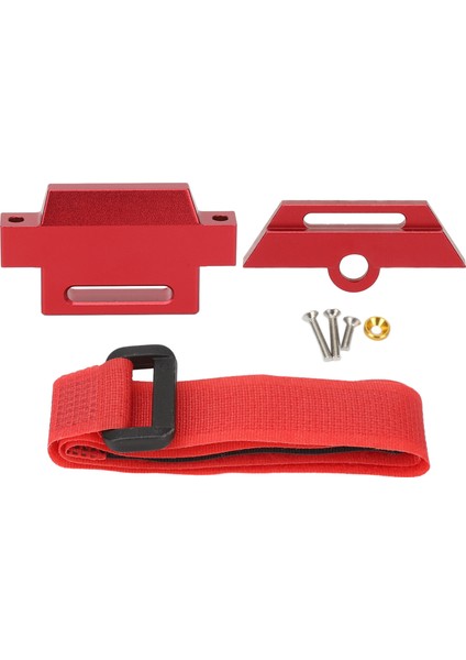 Rc Araba Pil Plakası Alüminyum Alaşımlı Pil Tutucu Dağı Için Kayış ile Traxxas 1/10 Slash 2WD 5822 5822A Şasi Kırmızı (Yurt Dışından)