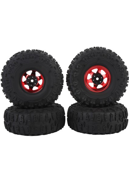 4 Adet Rc Paletli Lastik Seti 1.9 Inç Ka Evrensel Rc Lastik Metal Derin Oluk Altıgen Tekerlek Göbeği Jantlar Redcat Eksenel SCX10 Kırmızı (Yurt Dışından) fiyatları