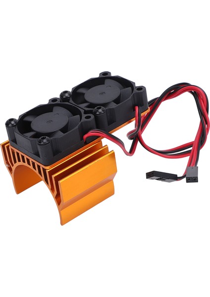Esc Soğutma Fanı ve Motor Çift Fan Seti Alüminyum Plastik Fan Seti Slash 4x4 Stampede 4x4 Rustler 4x4 Hoss 4x4 Velineon Vxl 3s 5V Altın (Yurt Dışından) fırsatları