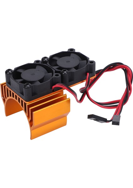 Esc Soğutma Fanı ve Motor Çift Fan Seti Alüminyum Plastik Fan Seti Slash 4x4 Stampede 4x4 Rustler 4x4 Hoss 4x4 Velineon Vxl 3s 5V Altın (Yurt Dışından) indirimleri
