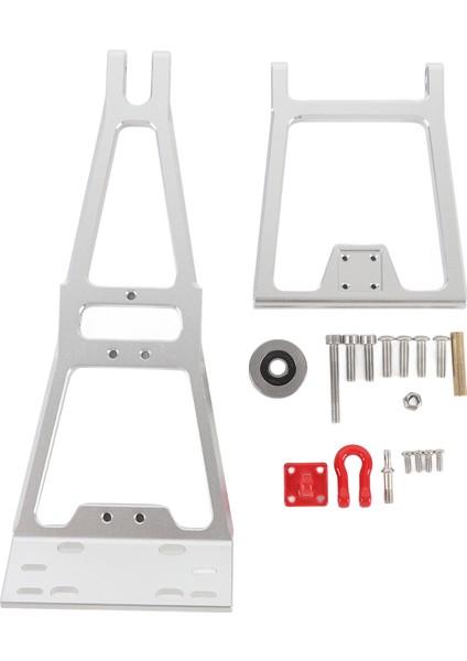 Rc Kamyon ve Çekme Yapı Kiti Büyük Kiriş Arka Römork Braketi Çekici Kolu 1/10 Ölçekli Tırmanma Araba Gümüş (Yurt Dışından)