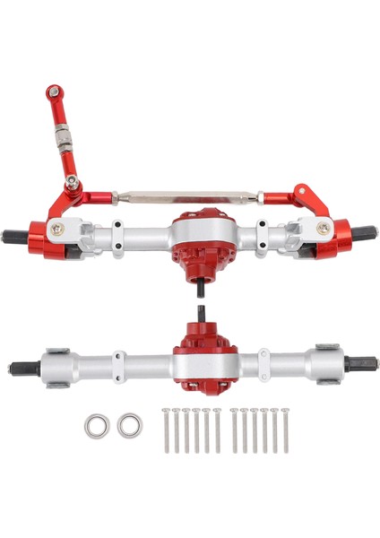 Metal Dişli Aks Seti Ön ve Arka Aks Için Yedek D90 D91 D96 D99S MN90 MN96 MN99 MN99S FJ45 1/12 Rc Araba Gümüş (Yurt Dışından)