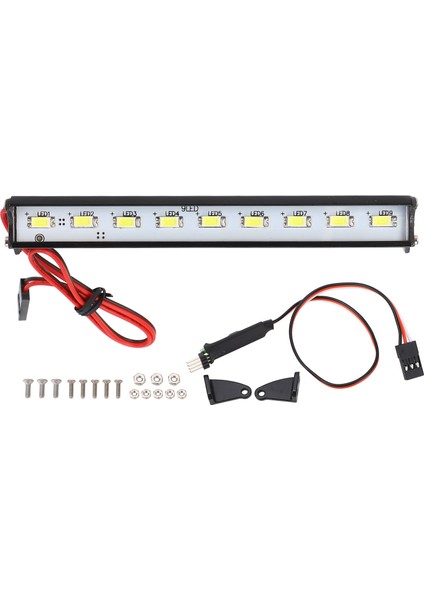 Rc Araba Işık Çubuğu Alüminyum Alaşımlı Süper Parlak LED Rc Araba Tavan Lambası Redcat Eksenel SCX10 D90 Hpı 115MM / 4.53 In 9led (Yurt Dışından)