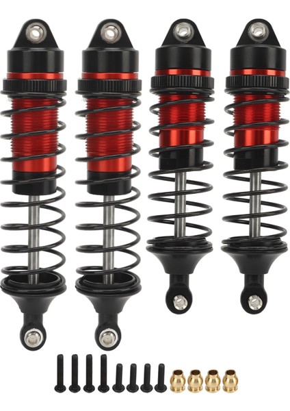 Arka Ön Rc Araba Amortisör Alüminyum Alaşımlı Yüksek Mukavemetli Traxxas Slash 4x4 Için 1/10 Kırmızı (Yurt Dışından)