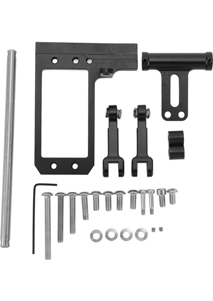 Rc Servo Montaj Çekme Çubuğu Kiti Alüminyum Alaşımlı Hidrolik Direksiyon Bağlantı Çubuğu Seti Vp F10 1/10 Rc Arabalar Siyah (Yurt Dışından)
