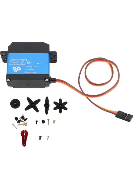 20 kg Rc Servo Yüksek Burulma Programlanabilir Metal Dişli Servo Rc Araba Tekne Robot Dc4. 8-6V (Yurt Dışından)