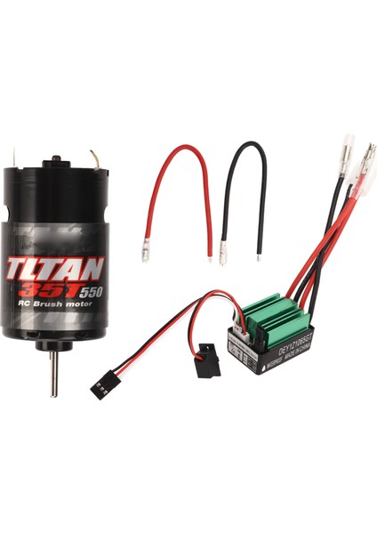 Rc Araba Fırçalı Motor Esc 550 Fırçalı Motor Su Geçirmez 65A Fırçalı Esc Rc Araba Tekne Için 35T (Yurt Dışından)