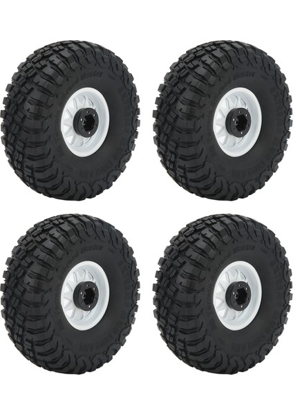 4 Adet 1.9 In Tekerlek Lastikleri 10 Delikli Hub Düzensiz Çakıl Desen SCX10 1/10 Rc Araba Modelleri Beyaz (Yurt Dışından) fiyatları