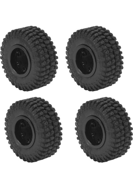 4 Adet 1/24 Lastik Lastikler Alüminyum Alaşımlı Derin Düzensizlik Doku Güçlü Yastıklama Rc Tekerlekler 1/24 Rc Araba Için Siyah (Yurt Dışından)