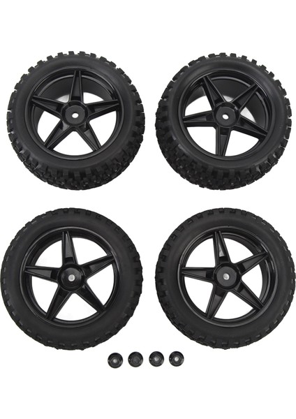 4 Adet 85MM 33MM Ön Rc Kamyon Tekerlekleri 85MM 42MM Arka Off Road Lastikleri 5 Yıldız Jantlar Eksenel 1/10 Uzaktan Kumanda Araba (Yurt Dışından)