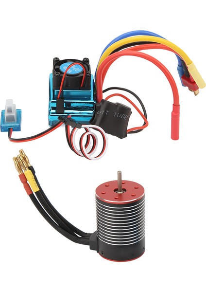Rc Fırçasız Motor Esc Seti Profesyonel Su Geçirmez Yüksek Burulma 3650 Fırçasız Motor 120A Esc Combo Set Rc Araba Için 4500KV (Yurt Dışından)