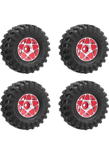 Alüminyum Alaşım 1.0 Jantlar 1.0 Lastikler Yumuşak Ka Paletli Tekerlek Lastikleri 5 Yıldız Hub Eksenel 1/24 Rc Paletli Kırmızı (Yurt Dışından) fiyatları