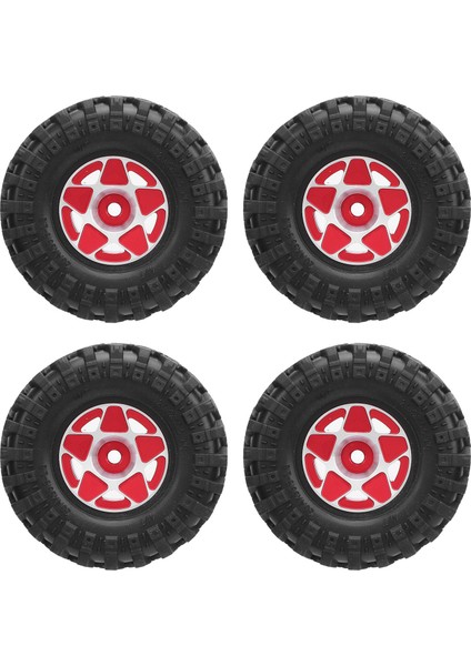 Alüminyum Alaşım 1.0 Jantlar 1.0 Lastikler Yumuşak Ka Paletli Tekerlek Lastikleri 5 Yıldız Hub Eksenel 1/24 Rc Paletli Kırmızı (Yurt Dışından) modelleri