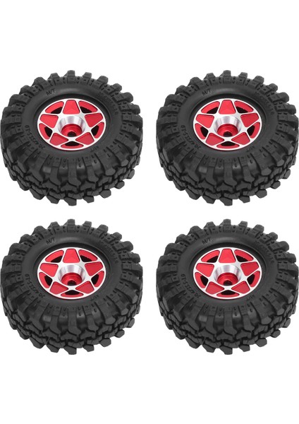 Alüminyum Alaşım 1.0 Jantlar 1.0 Lastikler Yumuşak Ka Paletli Tekerlek Lastikleri 5 Yıldız Hub Eksenel 1/24 Rc Paletli Kırmızı (Yurt Dışından) indirimleri