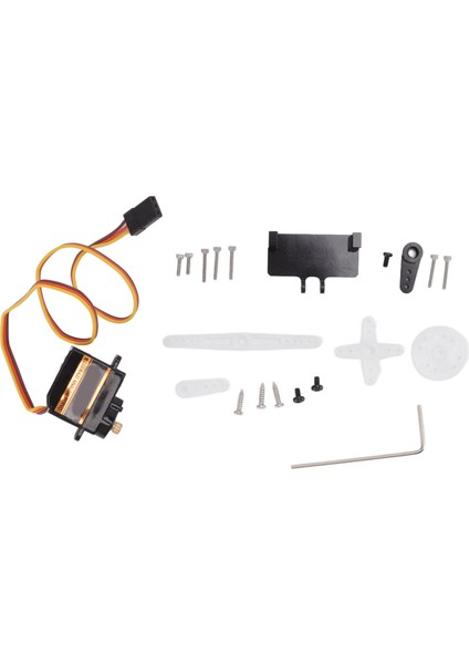 ES08MA Iı Mini Metal Dişliog Servo Rc Model Servo Kiti ile Alüminyum Alaşımlı Salıncak Kolu Servo Tabanı (Yurt Dışından)