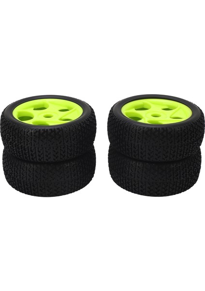 4 Adet Rc Lastikler 5 Delik 17MM Altıgen Çaplı Sağlam Yeşil Rc Tekerlek Jantlar Lastikler Traxxas 1/8 Rc Araba (Yurt Dışından)