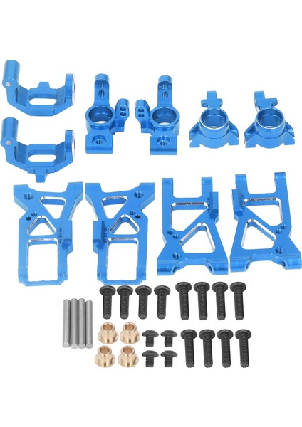 Rc Araba Yükseltme Kiti Taşınabilir Rc Araba Alüminyum Alaşım Yükseltme Parça Kiti Traxxas 4 Tec C8 1/10 Düz Spor Araba Mavi (Yurt Dışından)