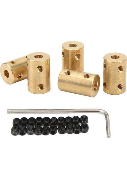 5 Adet Rc Şaft Kaplini Seti Evrensel 5-5mm Pirinç Şaft Kaplini Bağlantı Konnektörü Motor Şaftı Uzatma (Yurt Dışından)