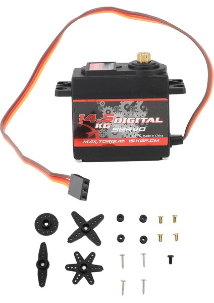 14.5 kg Rc Servo Yüksek Tork Servo Motorlar Tam Metal Dişli Servo Rc Paletli Araba Tekne Robot Dıy Dijital Servo (Yurt Dışından)
