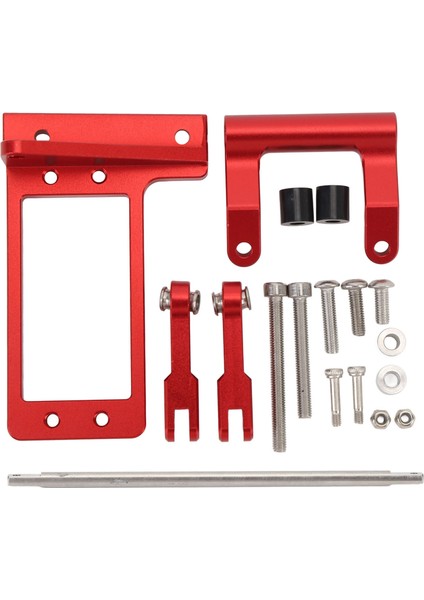 Servo Dağı ile Hidrolik Direksiyon Kiti Için 1/10 Rc Paletli Araba Alüminyum Alaşım Rc Servo Dağı ile Hidrolik Direksiyon Kiti Kırmızı (Yurt Dışından)