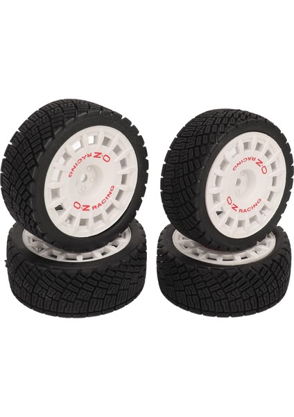 4 Adet Rc Araba Lastiği Lastik Tekerlekler Yüksek Aşınma Direnci Güçlü Yastıklama 1/10 Rc Yol Lastikleri Tamiya Için Beyaz (Yurt Dışından)