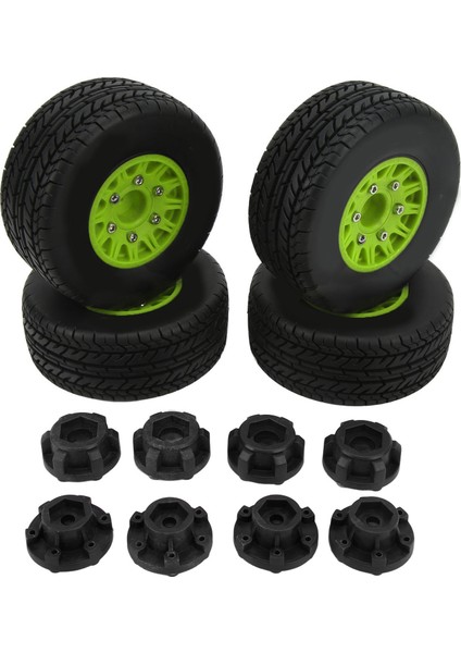 Rc Kısa Kulvar Kamyon Lastiği S Güçlü Yastıklama 1/10 Rc Kısa Kulvar Kamyon Tekerleği Için Hex Adaptörü ile Arrma Yeşil (Yurt Dışından)