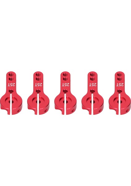 5 Adet Alüminyum Servo Boynuzları 25T M3 Konuları Metal Direksiyon Kolu 35MM Uzun Rc Araba Kamyon Uçak Kırmızı (Yurt Dışından)