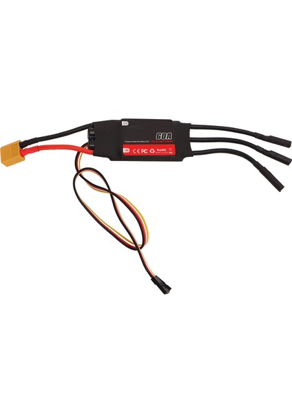 60A Rc Fırçasız Motor Esc 32 Bit Işlemci Hızlı Tepki Rc Elektrikli Hız Kontrol Rc Sabit Kanatlı Drone (Yurt Dışından)