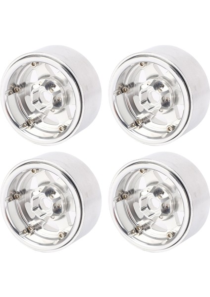 4 Adet Tırmanma Tekerlek Göbeği Alüminyum Alaşımlı Hafif Rc Metal Tekerlek Göbekleri Jant Değiştirme SCX10 Gümüş Renk (Yurt Dışından)
