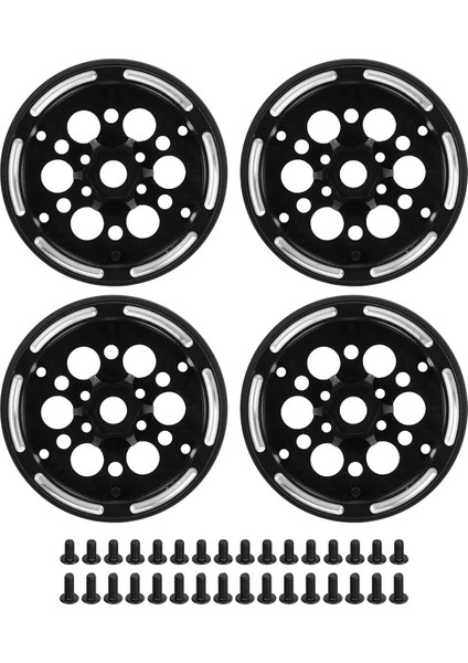 4 Adet 1.9 In Jantlar Karbon Fiber Rc Beadlock Tekerlekler Jantlar Eksenel SCX10 1/10 Rc Paletli Için Gen8 Için Gelande Iı Bulucu 2 Yuvarlak Delik Tarzı (Yurt Dışından)
