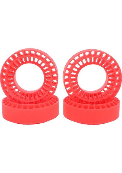 4 Adet Rc Ekler Için Fit 1.0 Inç Lastikler Silikon Rc Tekerlekek Için 1/10 Rc Paletli Araba Aksesuarları Kırmızı (Yurt Dışından)