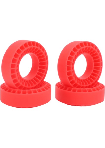 4 Adet Rc Ekler Için Fit 1.0 Inç Lastikler Silikon Rc Tekerlekek Için 1/10 Rc Paletli Araba Aksesuarları Kırmızı (Yurt Dışından)