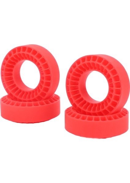 4 Adet Rc Ekler Için Fit 1.0 Inç Lastikler Silikon Rc Tekerlekek Için 1/10 Rc Paletli Araba Aksesuarları Kırmızı (Yurt Dışından)