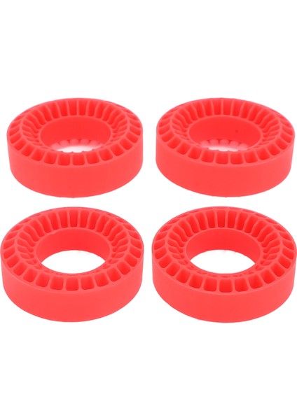 4 Adet Rc Ekler Için Fit 1.0 Inç Lastikler Silikon Rc Tekerlekek Için 1/10 Rc Paletli Araba Aksesuarları Kırmızı (Yurt Dışından)