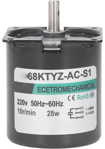 28W 220VAC Azaltma Motoru Metal Dişliler Bakır Düşük Hız Cw Ccw Büyük Burulma Dişli Motor (Yurt Dışından)