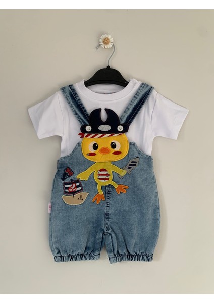 Erkek Bebek Kot Salopet Takımı
