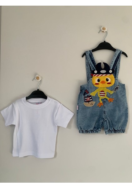 Erkek Bebek Kot Salopet Takımı