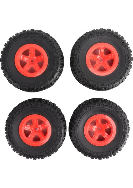 4 Adet Rc Tekerlek ve Lastikler Rc Kısa Mesafe Kamyon Lastikleri Traxxas Slash 1/10 Rc Araba Kırmızı (Yurt Dışından) modelleri