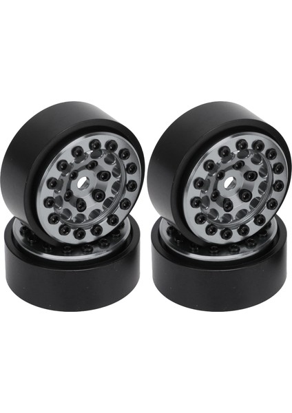4 Adet 1.0 Inç Beadlock Jantlar 12 Delik Alüminyum Alaşım Rc Tekerlek Hub Için Fms FCX24 1/24 Paletli Titanyum Renk (Yurt Dışından) fırsatları