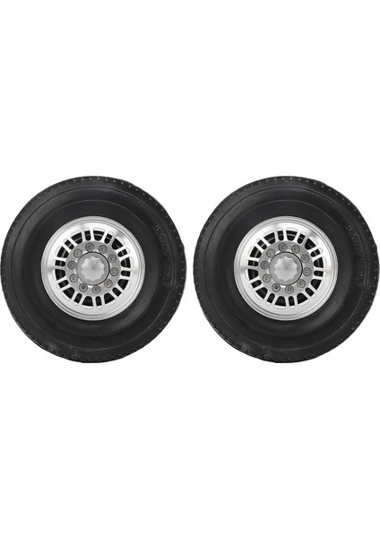 2 Adet 1/14 Ölçekli Rc Araba Ön Lastikler Metal Jantlar Hub Lastik Lastikler Kiti Tamiya 1/14 Rc Araba Için (Yurt Dışından)