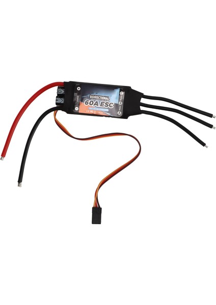 Siyah 60A Çift Yönlü Fırçasız ESC Hızlı Tepki Fırçasız Elektrikli Hız Kontrol RC Araba Tekne için (Yurt Dışından)