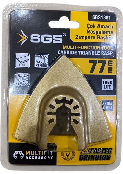 Sgs ve Raspalama Zımpara Başlığı Karbür 77MM